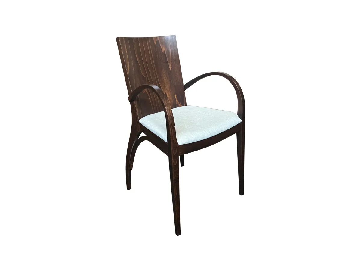 MF Leonardo Timber Leg Fabric Seat Dining Chair