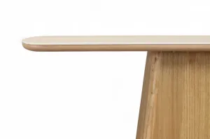 MD Elegant Solid Timber Base Natural Stone Top Hall Table thumbnail 7