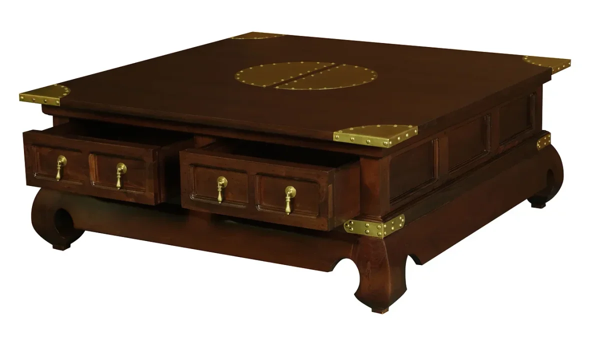 CT Dynasty Solid Timber 4 Drawer Coffee Table