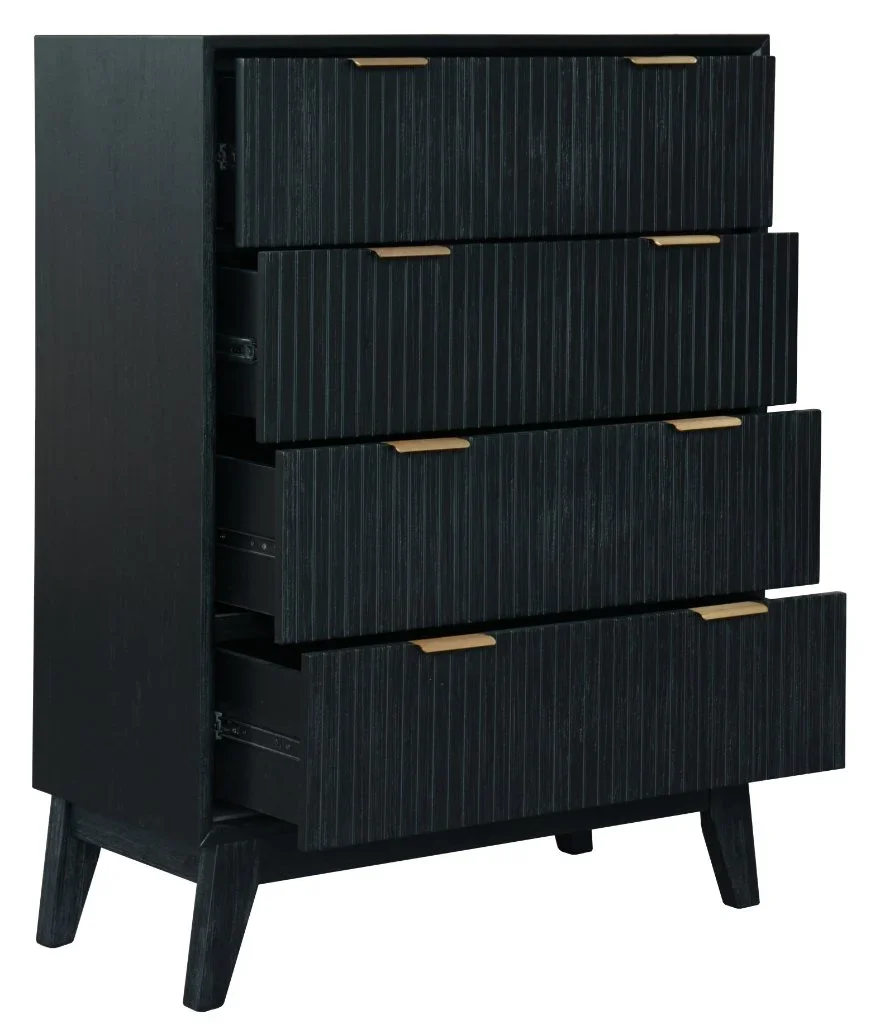 VI Ella Solid Timber 4 Drawer Tallboy