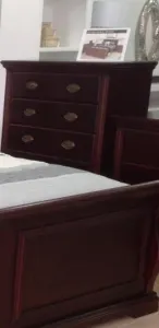 AW Victoria Tallboy 5 Drawer (Burgundy) - American Grandis thumbnail 1