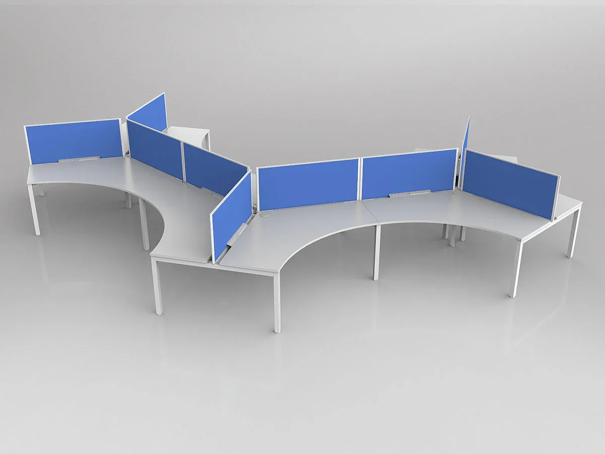 OL Axis 9 User 120° Workstation with Screen - Breathe Fabric