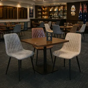 MF Elise PU Leather Upholstered Metal Leg Dining Chair thumbnail 3