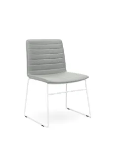DD Nikola White Sled Base Fabric Upholstered Chair thumbnail 6