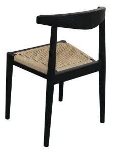 CT Arden Solid Oak Timber Dining Chair with Loom Seat thumbnail 3