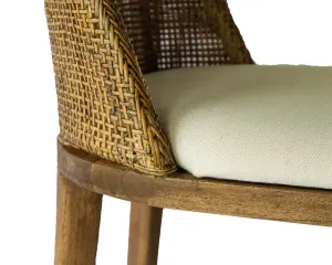 CR Tampa Timber Framed Rattan Back Fabric Seat Counter Stool thumbnail 15