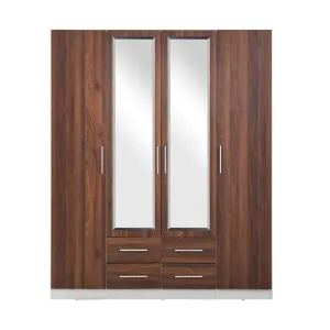 HE Zara 4 Door 4 Drawer Wardrobe with Mirrors thumbnail 3