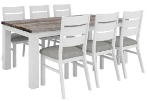VI Homestead Solid Timber 7 Pieces Dining Setting thumbnail 1
