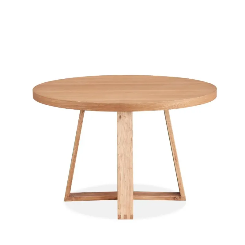 Airlie Round Dining Table 120cm, Natural Elm Veneer