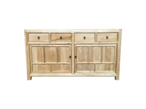 MF Chinese Antique Reproduction Recycled Timber 2 Door 4 Drawer Sideboard thumbnail 2