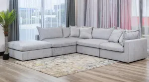 VI Carolina Fabric Corner Lounge with Ottoman thumbnail 3