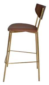 EZ STOOL MARCO BRASS - BLACK - UNUPHOLSTERED thumbnail 8