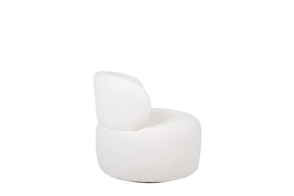 BT Fairbourne Swivel Chair Antique White Boucle Fabric