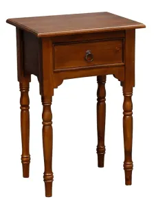 CT Huntley Solid Timber Turn Leg 1 Drawer Side Table thumbnail 6