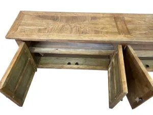 MF Recycled Timber Parquetry Style 4 Door TV Unit thumbnail 5