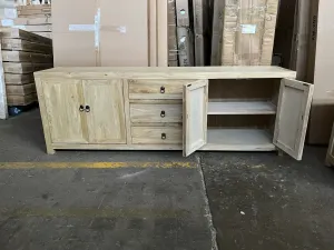 MF Chinese Antique Reproduction Recycled Timber 4 Door 3 Drawer TV Unit 200cm thumbnail 4