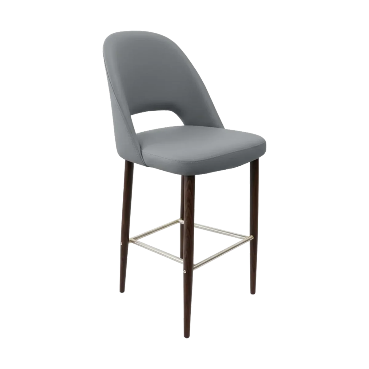 FL Orleans Crescent Upholstered Seat Aluminium Frame Hospitality Barstool