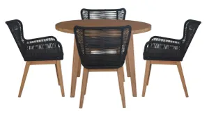VI Marrakesh Solid Timber 5 Piece Shaded Outdoor Dining Set thumbnail 2