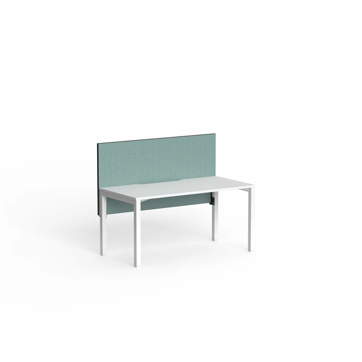 OL Edge25 Frame Mounted Screen for Fixed Height Single Sided Desk - White Frame