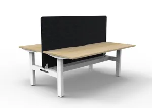 RL Boost Static 2-User Double Sided Workstation with Black Eco Panel Screen thumbnail 2