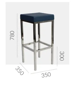 EZ Oslo Stainless Steel Base Vinyl Upholstered Seat Barstool thumbnail 5