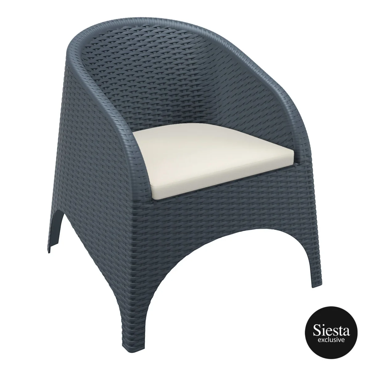 FL 3 Piece Vegas Hospitality Outdoor Extendable Dining Table with Aruba Tub Chair thumbnail 3