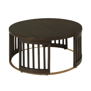 CR Arlo Solid Timber Round Coffee Table thumbnail 1