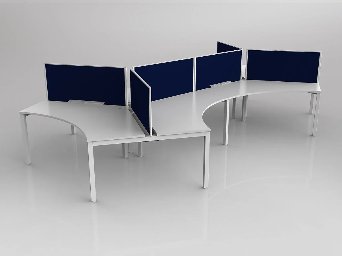 OL Axis 6 User 120° Workstation with Screen - Breathe Fabric