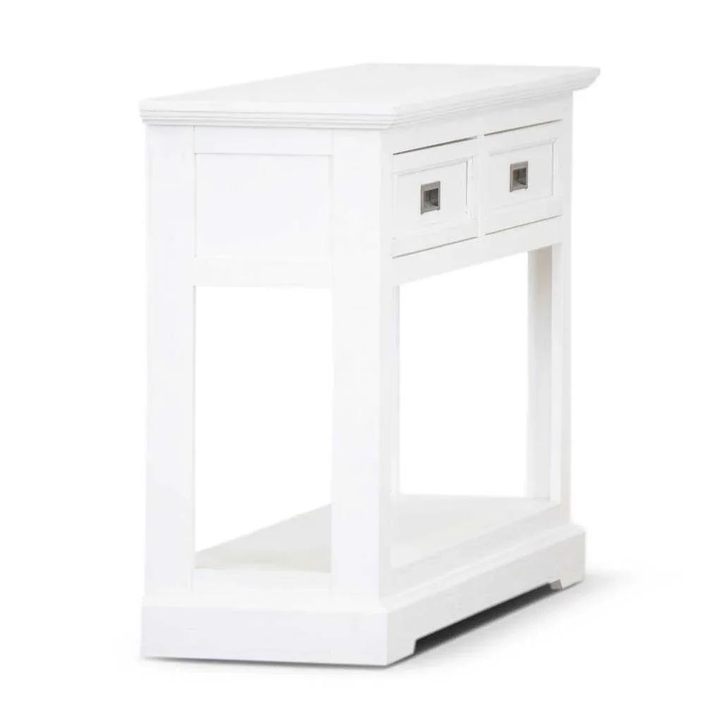 VI Coastal Solid Timber Console Table with 2 Drawers