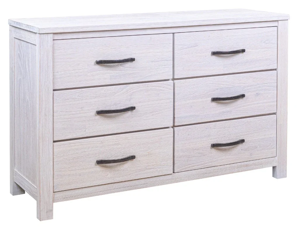VI Florida Solid Timber Coastal Design 6 Drawer Dresser
