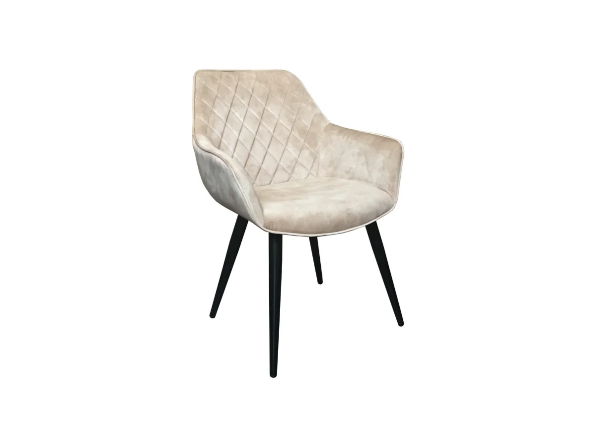 MF Bennett PU Leather Upholstered Metal Leg Dining Chair