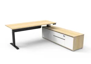 RL Boost Height Adjustable Executive Desk with Return Cabinet thumbnail 5