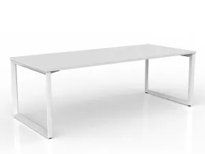 OL Anvil Straight Desk – Oak Top with White Frame thumbnail 15