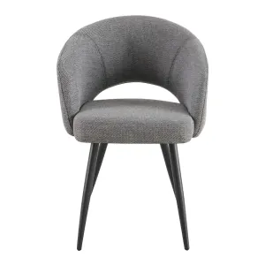 VI Matzo Fabric Upholstered Metal Leg Dining Chair thumbnail 7