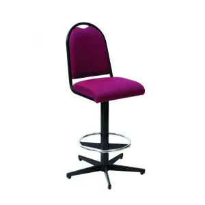 MA Bistro Fabric or Vinyl Upholstered Hospitality Swivel Bar Stool with Back thumbnail 1