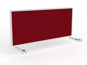 OL Studio Deskmount Screen for Agile Individual Desk – Splice Fabric White Frame thumbnail 3