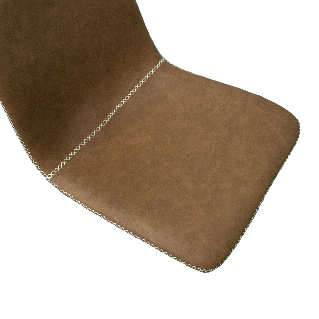 VI Silvester PU Leather Upholstered Metal Leg Bar Stool