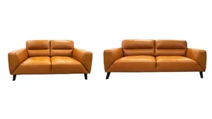 VI Sonoma 3 Seater + 2 Seater Leather Lounge Set thumbnail 1