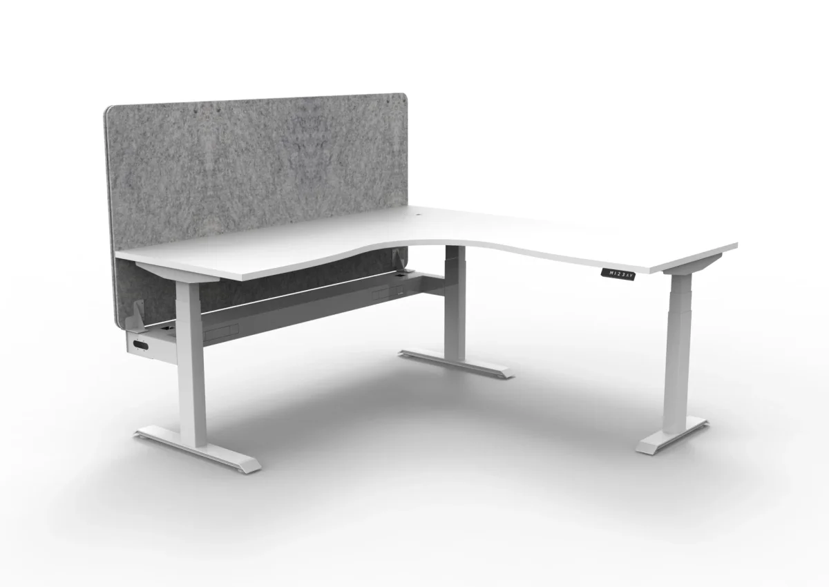 RL Boost+ Height Adjustable Corner Workstation with Grey Eco Panel Screen thumbnail 5