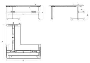 RL Halo Static Corner Workstation with Eco Panel Screen thumbnail 4