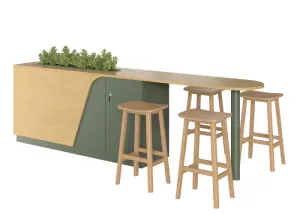 DD Falcon High Bench with Planter Storage thumbnail 1