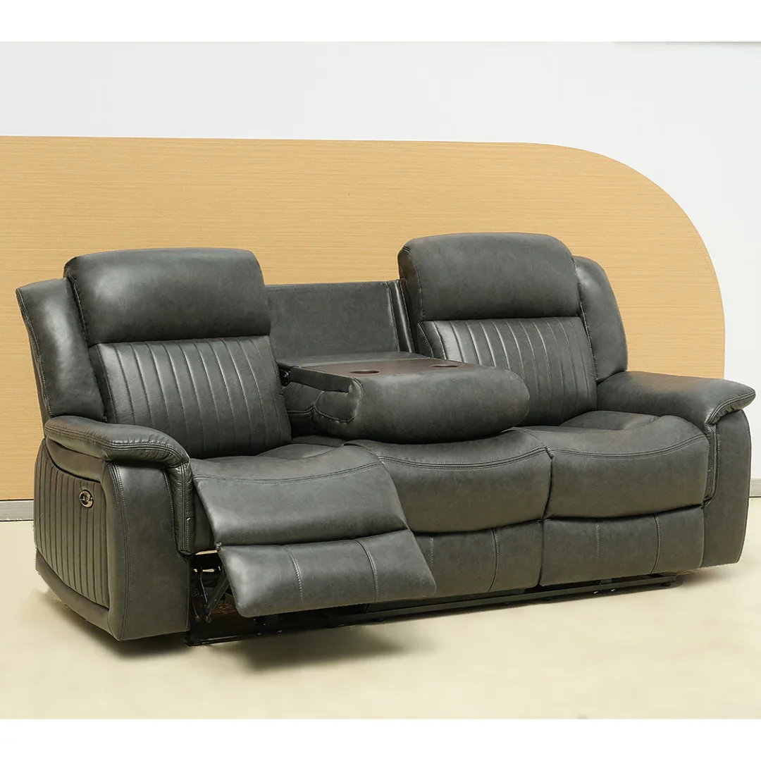 BT Paragon PU Leather Upholstered 3 Seater Electric Recliner Lounge