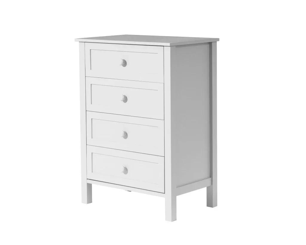 VI Jesse Solid Timber 4 Drawer Tallboy