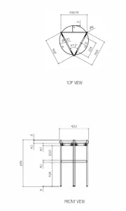 RL Nido Metal Leg Round Coffee Table thumbnail 3