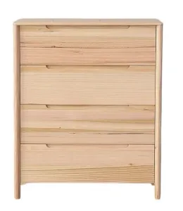MD Laura Solid Timber 4 Drawer Tallboy thumbnail 1