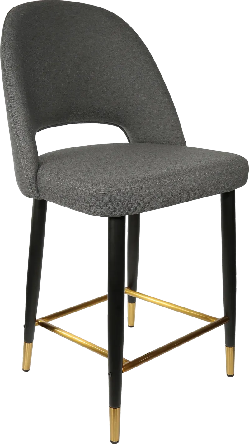 FL Semifreddo Fabric Upholstered Metal Leg Hospitality Counter Stool