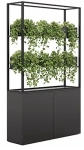 DD Cafe Welded Framed 2 Door Planter With Storage thumbnail 3