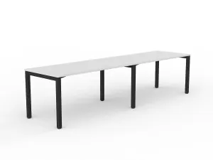 OL Axis 2-User Single Sided Desk – White Top Black Frame thumbnail 8