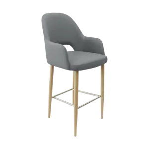 FL Orleans Bourbon Upholstered Seat Aluminium Frame Hospitality Barstool thumbnail 9