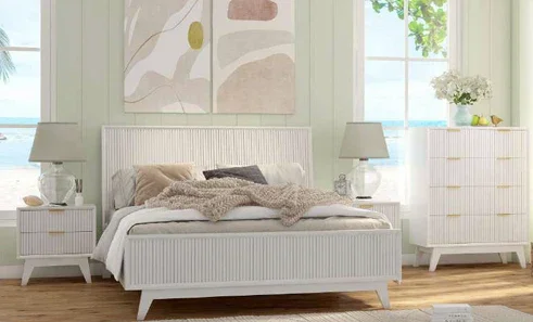 VI Ella Solid Timber 2 Drawer Bedside